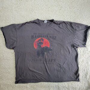 My Spirit Animal Tee Shirt 4XL is a Grumpy Wolf Who Slaps Annoying People